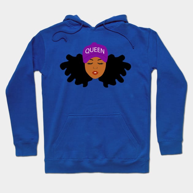 Black Queen Afro Puffs Hoodie by blackartmattersshop